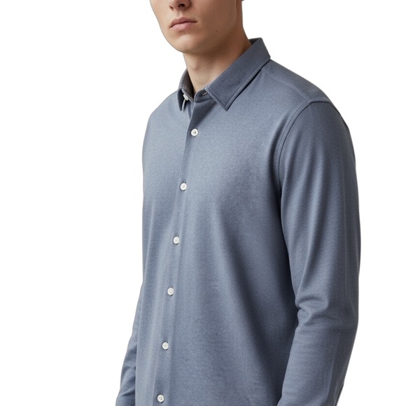 Goodfellow & Co Men's Steel Blue Dress Shirt​ - Picture 2 of 2